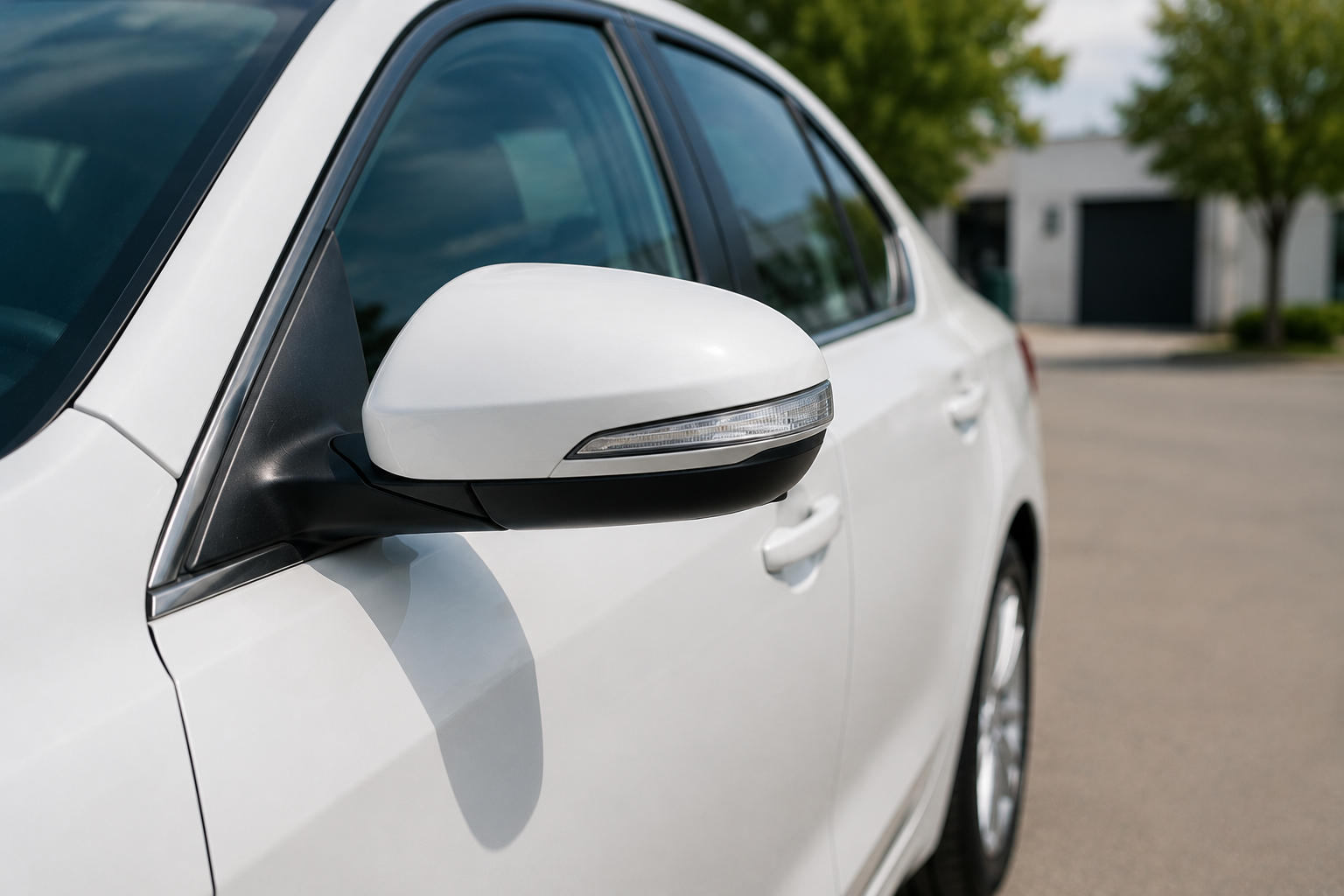 Black Sedan Side Mirror