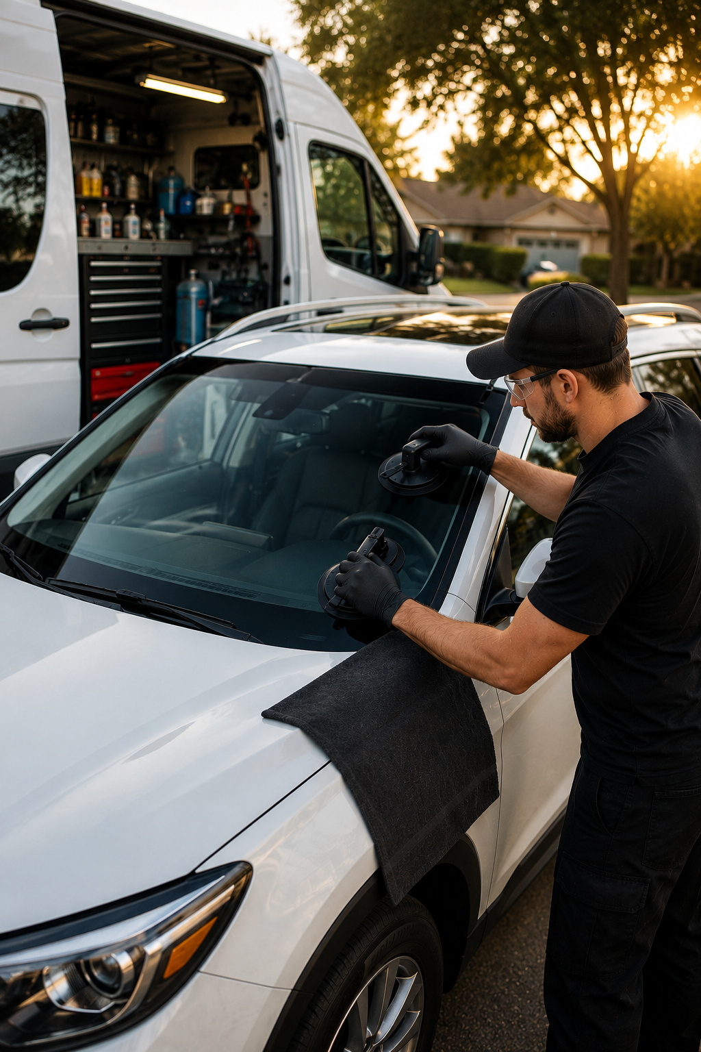 Windshield Replacement on Jeep Rubicon in Fresno